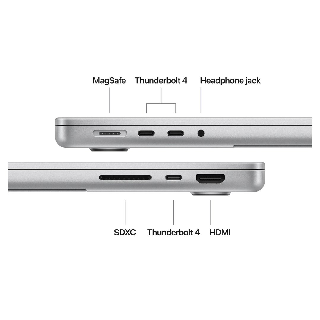 Apple 14" MacBook Pro M5 chip with 10‑core CPU and 10‑core GPU, 24GB, 1TB SSD - Silver MDE64X/A