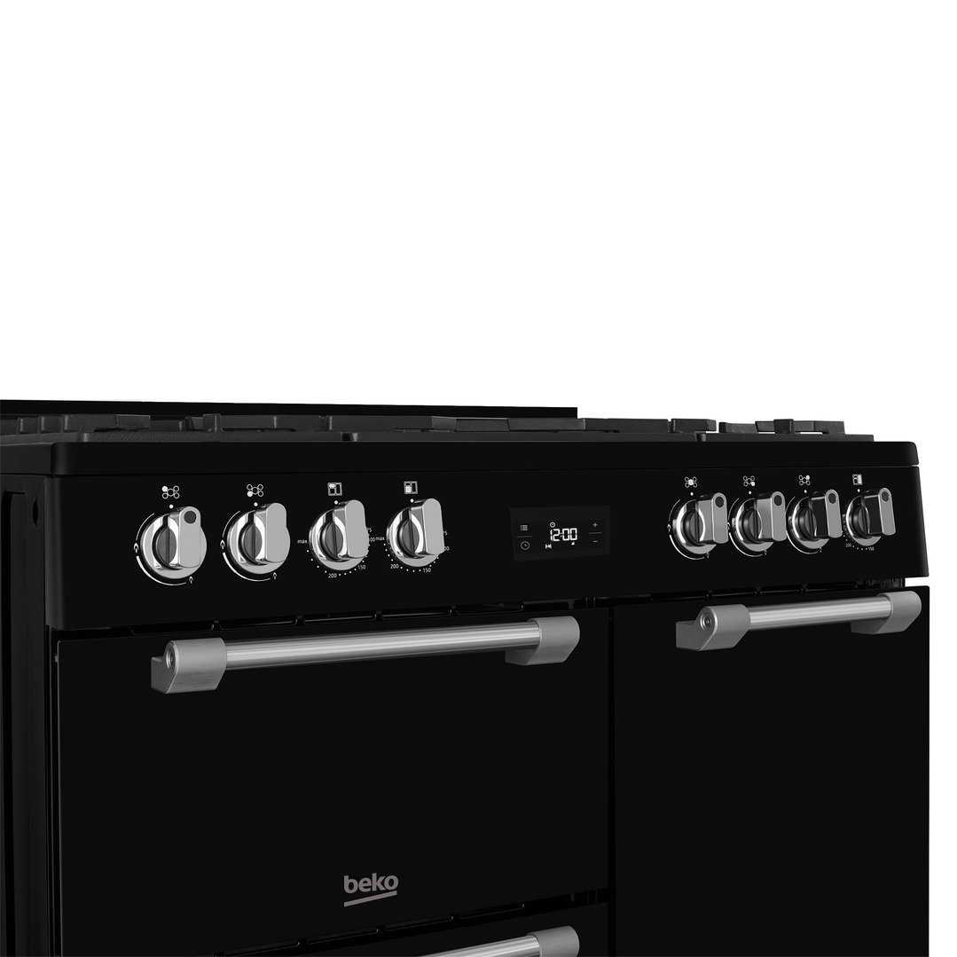 Beko 90cm Dual Fuel Multifunction Freestanding Range Cooker BRC916GMB Buy Online with Afterpay ZipPay Bing Lee