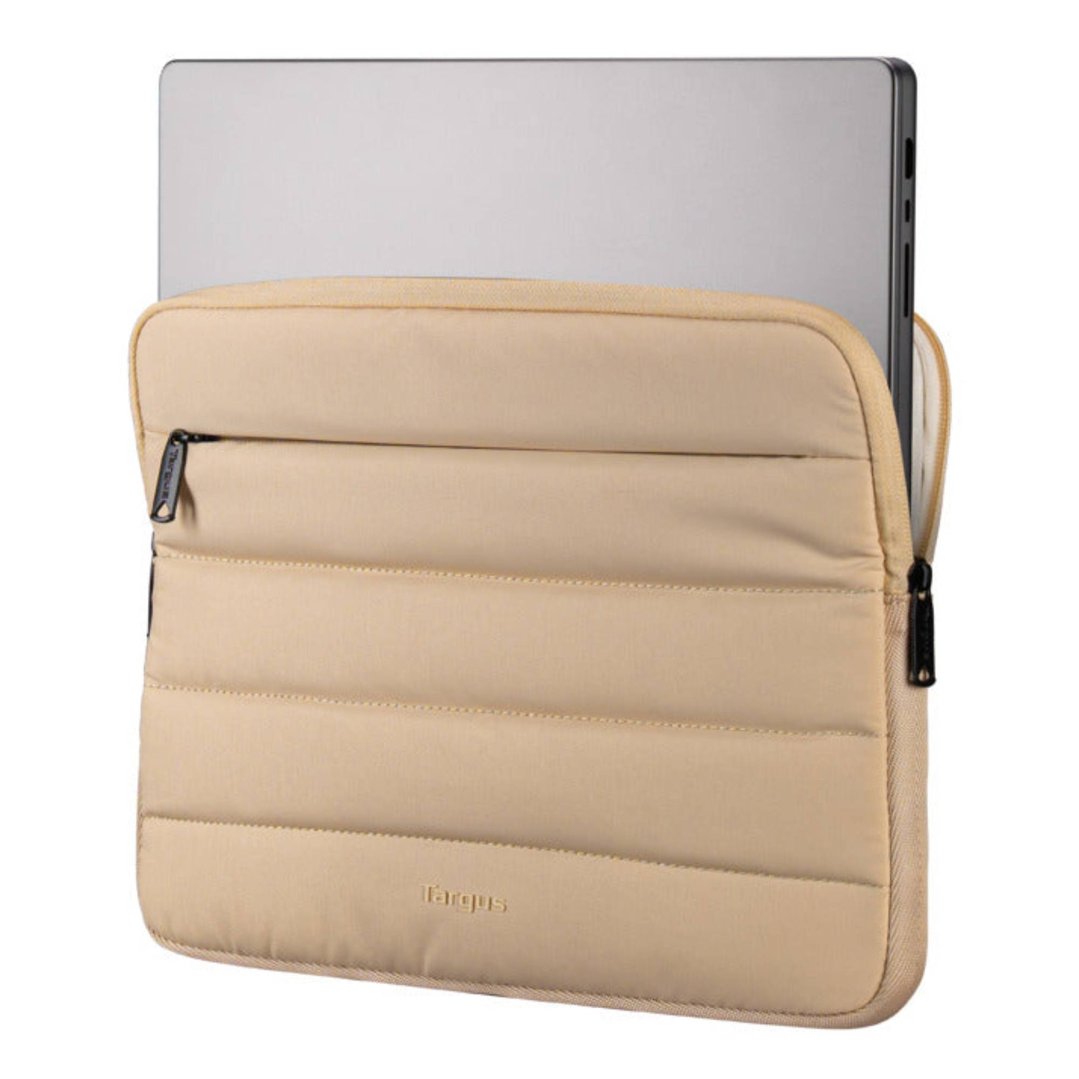 Targus 13-14” Puffer Laptop Sleeve - Beige TBS97613GL