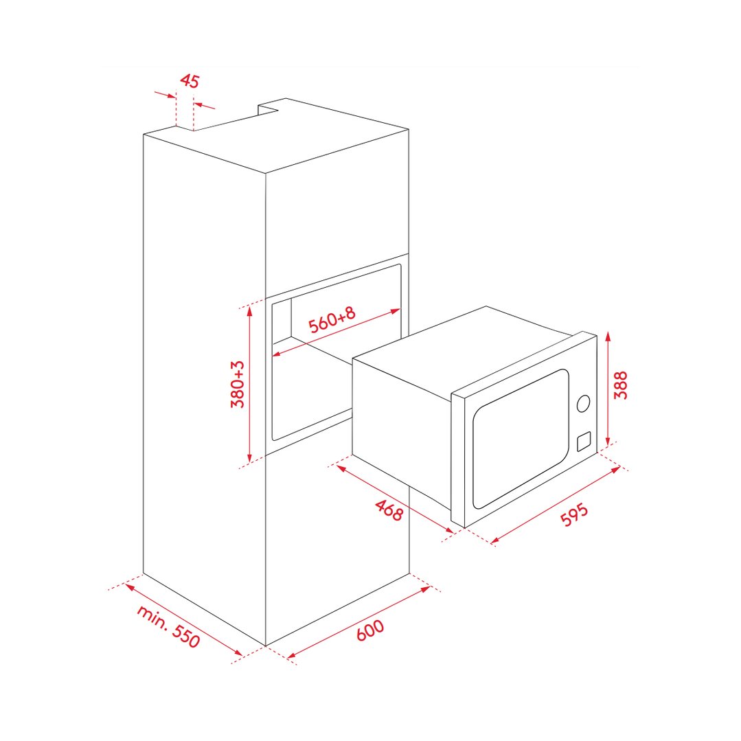 Inalto 34L Builtin Convection Microwave IMC34BF Buy Online with Afterpay & ZipPay Bing Lee