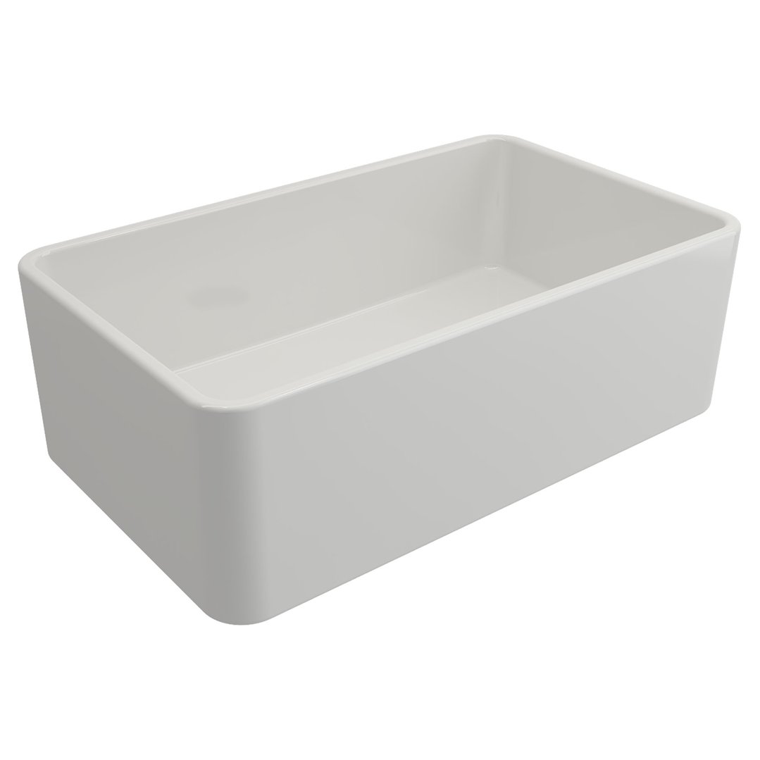 Turner Hastings Novi 75x46 Fireclay Butler Sink - Gloss White NO75FS