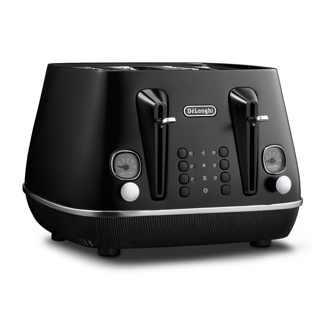 Delonghi Distinta Moments 4 Slice Toaster Sunset Black CTIN4003BK