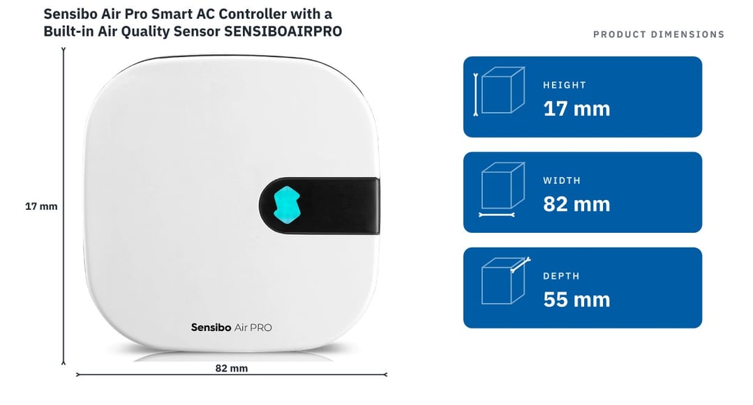 Sensibo Air Pro Smart AC Controller with a Built-in Air Quality Sensor SENSIBOAIRPRO