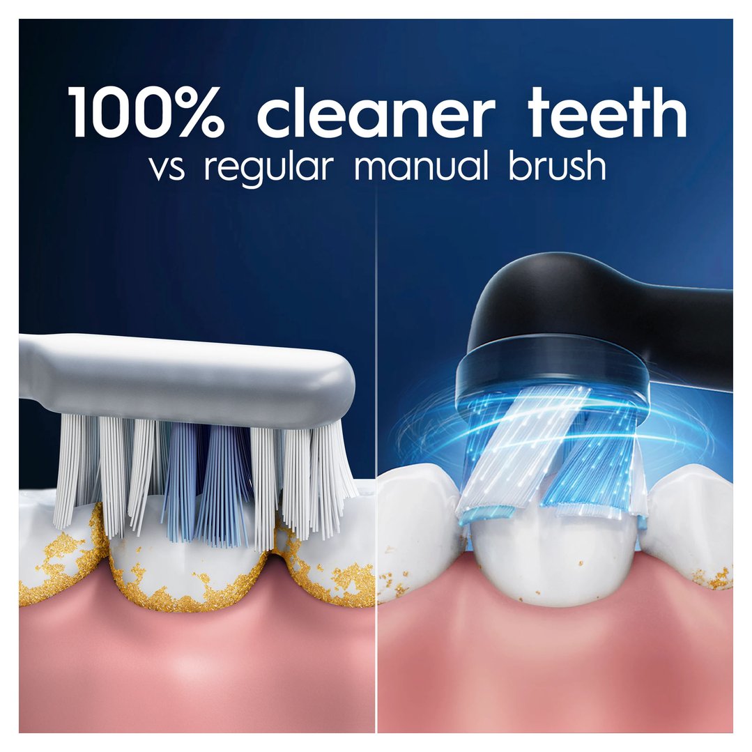 Oral-B Clean & Gum Protect Brush Head Refills 4 Pack - Black IOCLNGUM4