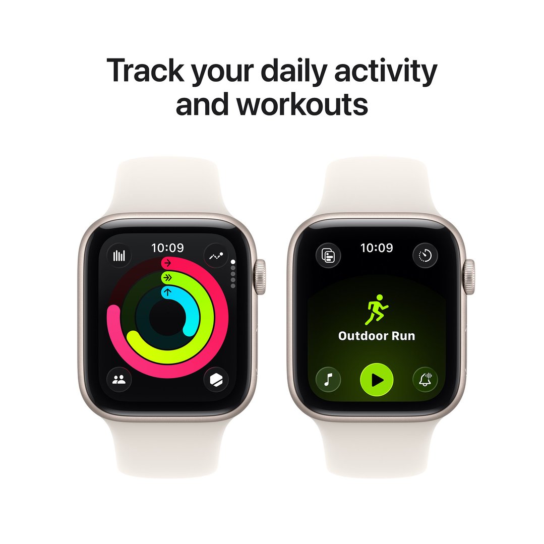 Apple Watch SE 3 44mm Starlight Aluminium Case GPS + Cellular Sport Band (M/L) MEPF4X/A