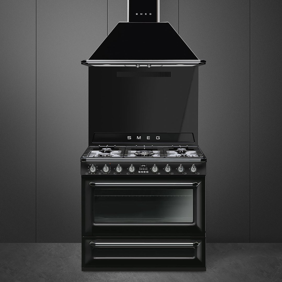 Smeg Victoria Dual Fuel Freestanding Cooker Black TRA90BL2 Buy