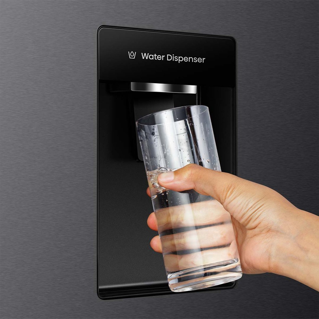 Hisense 500L PureFlat Bottom Mount Non-Plumbed Refrigerator Dark Stainless HRBM500TBW