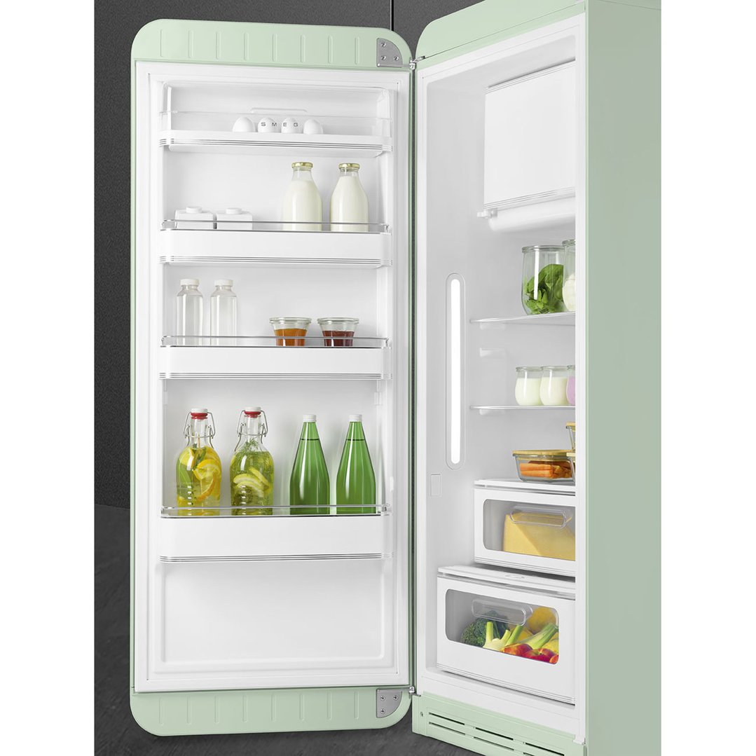 Smeg FAB 28 50’S Style Retro Refrigerator, Left Hand - Pastel Green FAB28LPG5AU