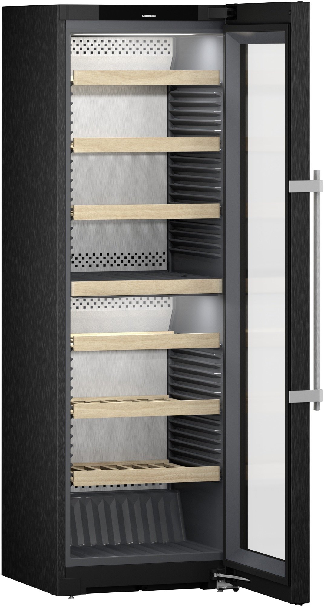Liebherr 155 Bottle Dual Zone Wine Fridge - Black Steel WPBS5262RHH