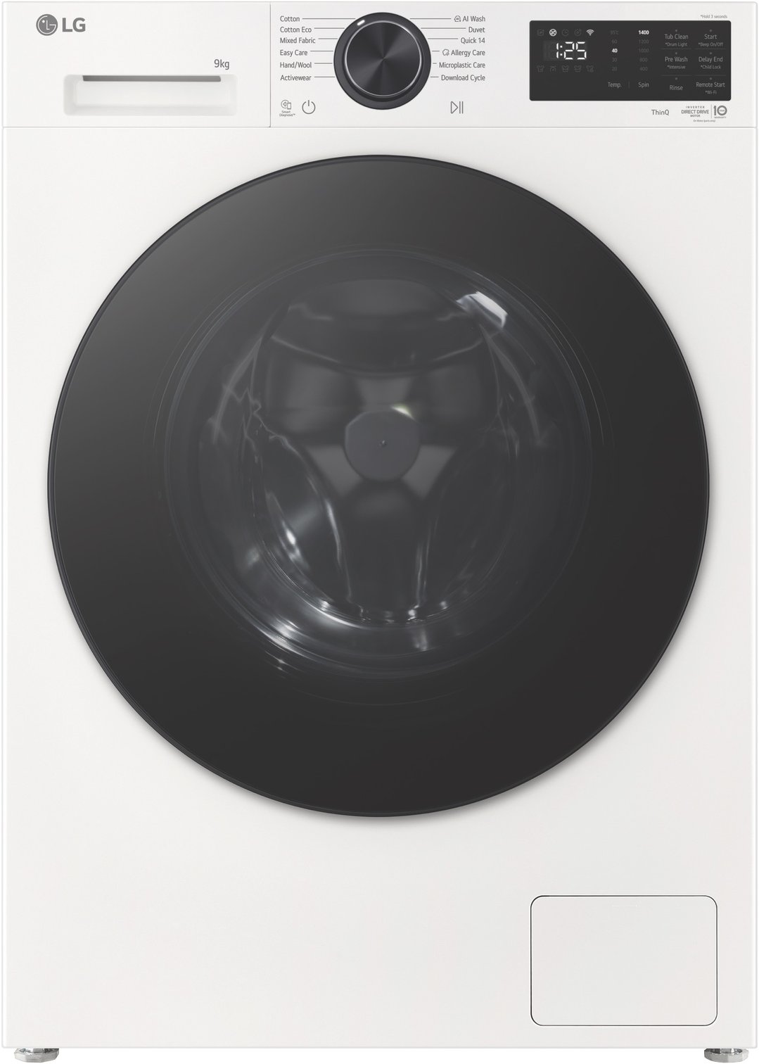 LG 9kg Series 3 Front Load Washer - AI Wash - White WX3-1409W