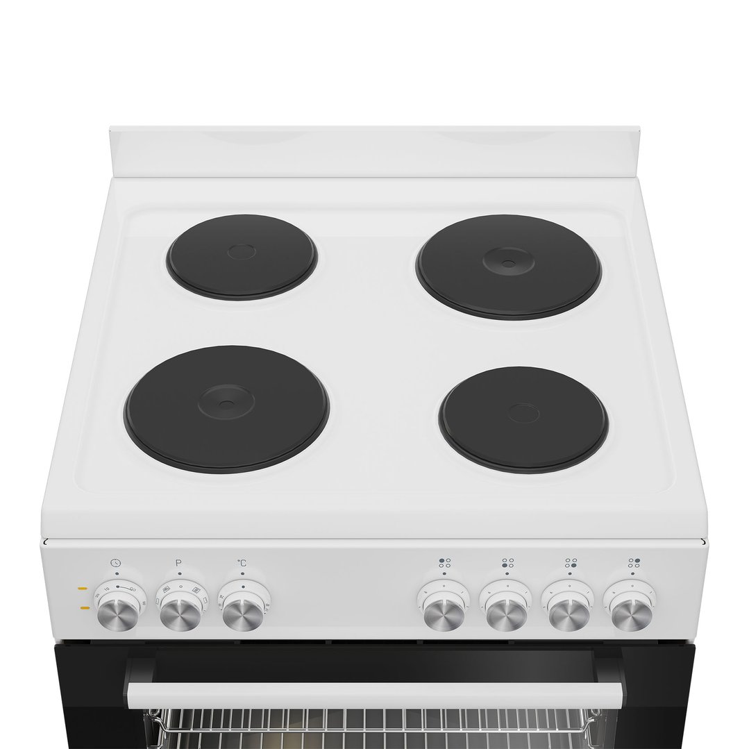 Beko Aeroperfect 60cm Freestanding Cooker and Electric Hotplate Cooktop - White BFCB60EMW