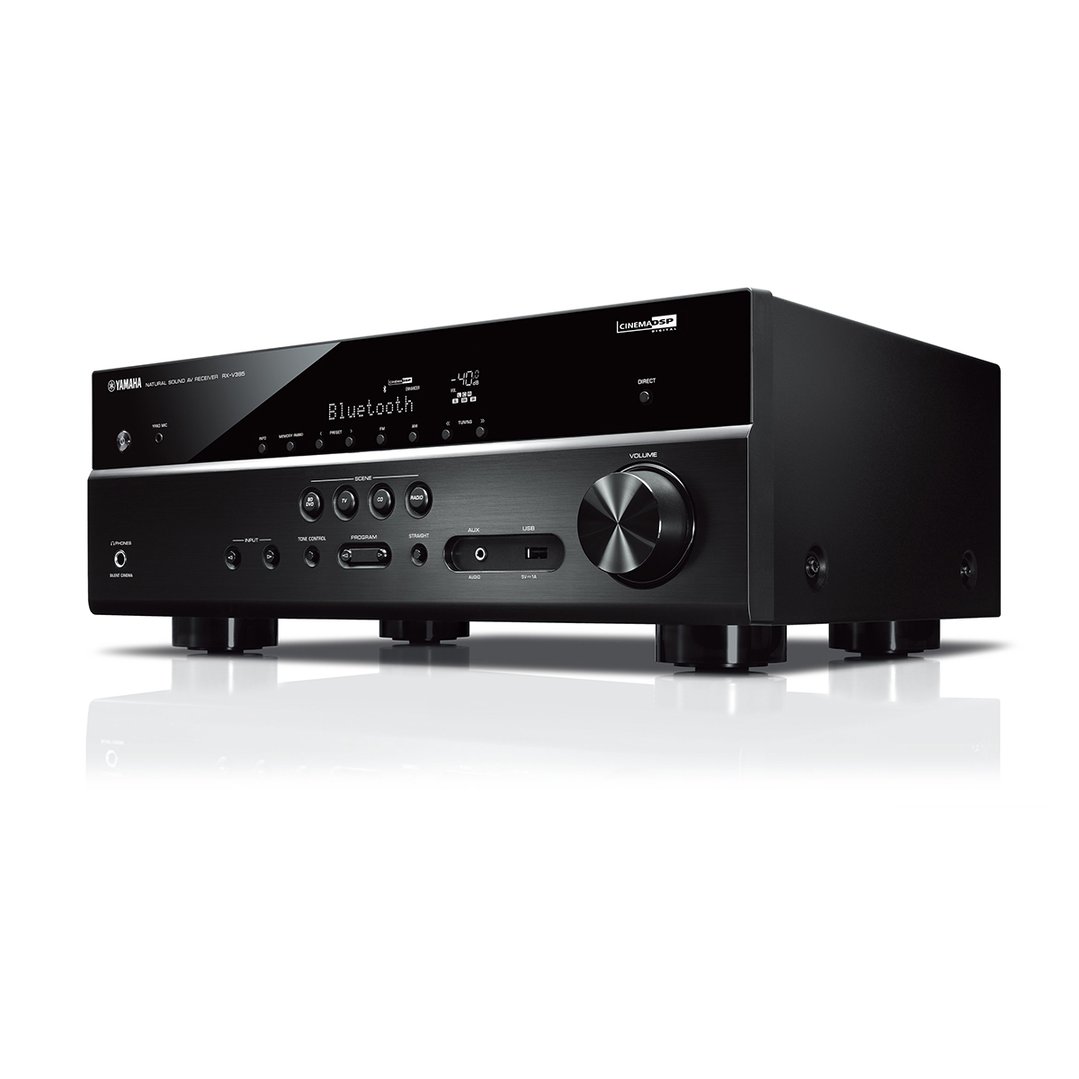Yamaha 5.1-Channel AV Receiver with Bluetooth, Black RXV385B