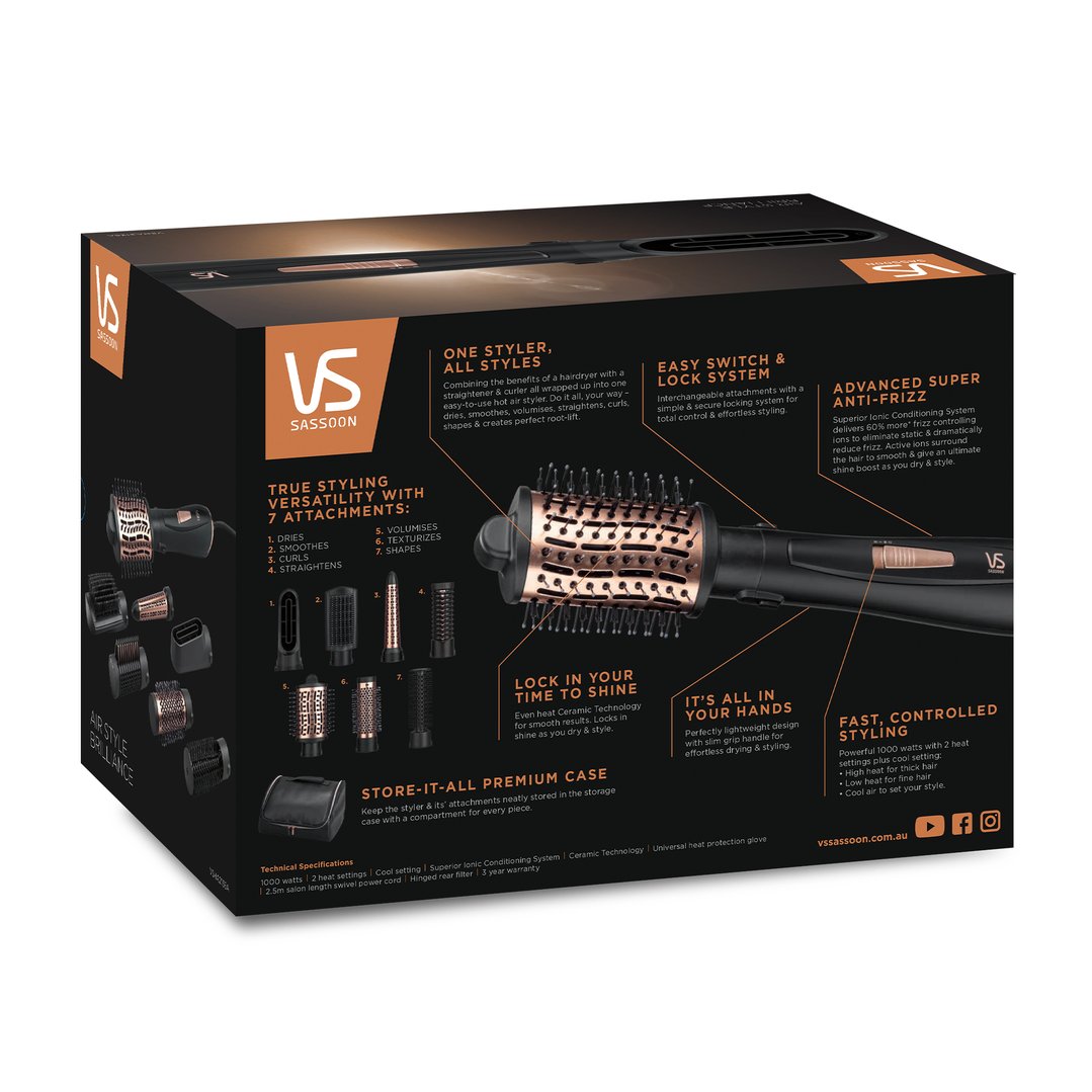 Vs Sassoon Air Style Brilliance 7-in-1 VSHA2136A