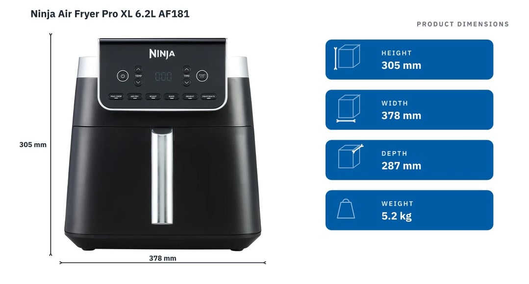 Ninja Air Fryer Pro XL 6.2L AF181