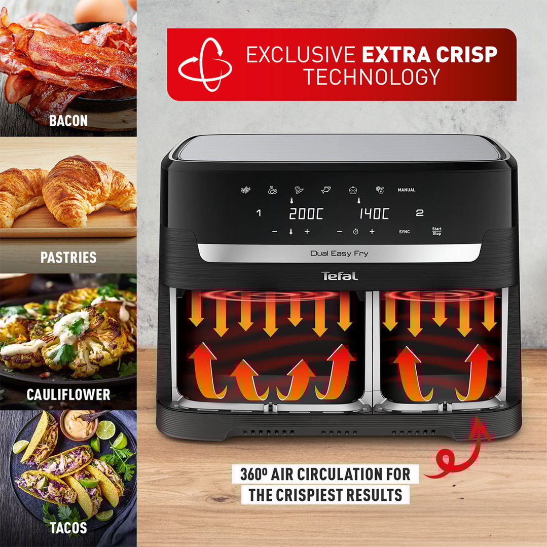 Tefal Dual Easy Fry XXXL 11L Air Fryer EY9428