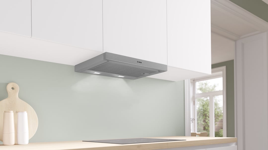 Bosch Series 2, 60cm Slideout Rangehood, Silver Metallic DFM064W55A