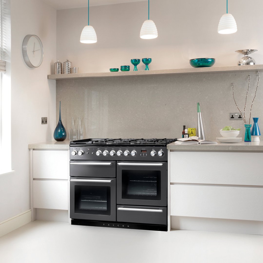 Falcon Nexus 110cm Dual Fuel Upright Cooker Slate/Chrome NEX110DFSL/CH