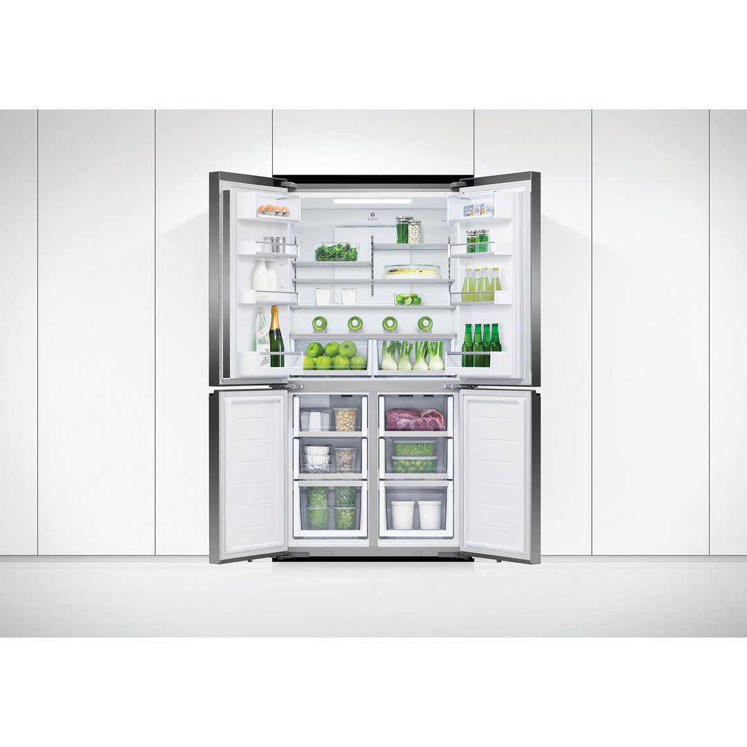 Fisher & Paykel 538L Series 7 Quad Door Refrigerator Freezer, Ice & Water RF605QNUVB1