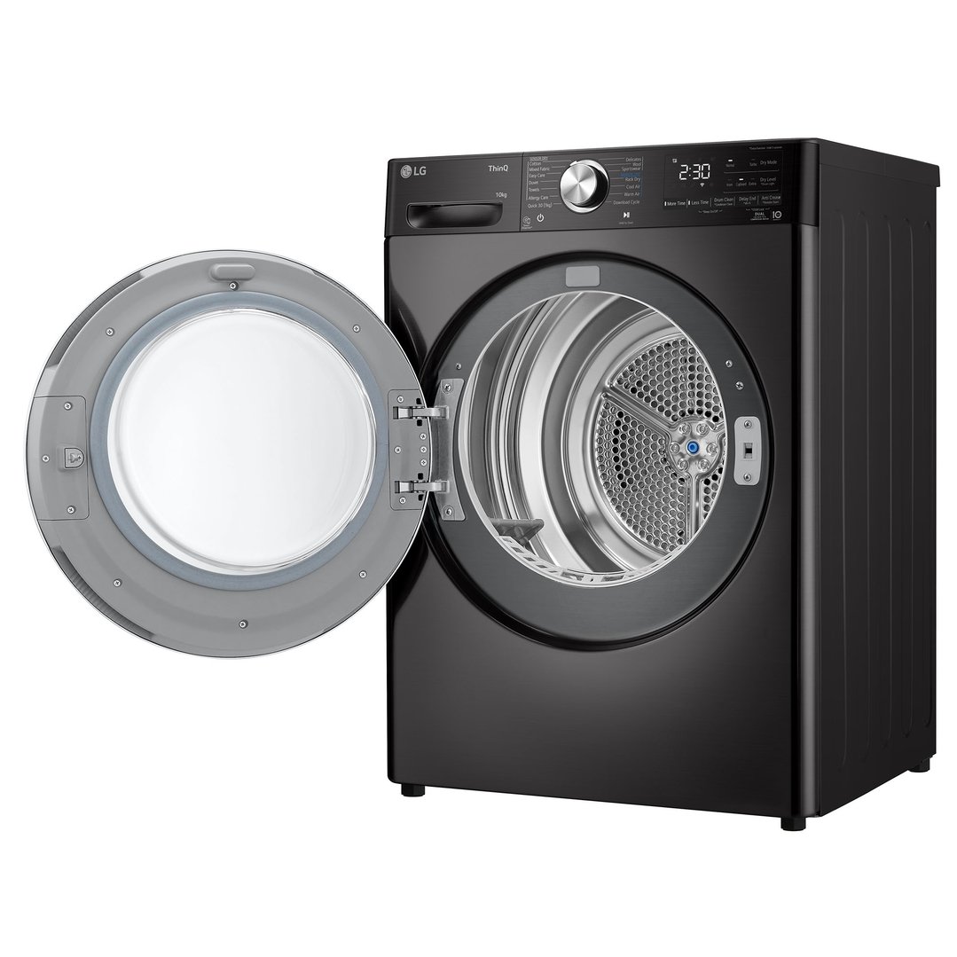 LG 10kg Series 10 Black Steel Heat Pump Dryer DVH10-10B