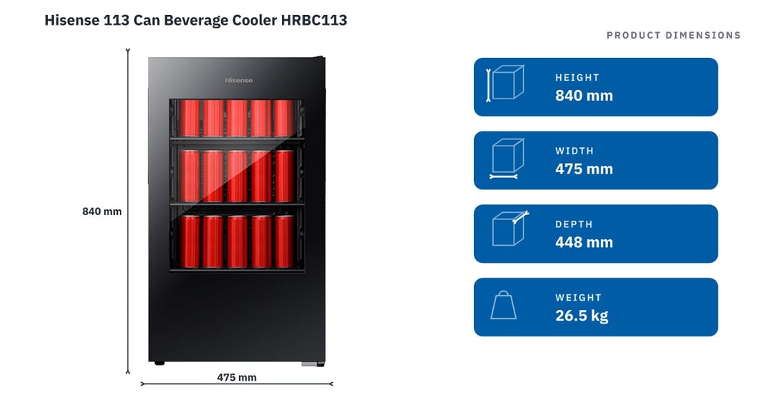 Hisense 113 Can Beverage Cooler HRBC113