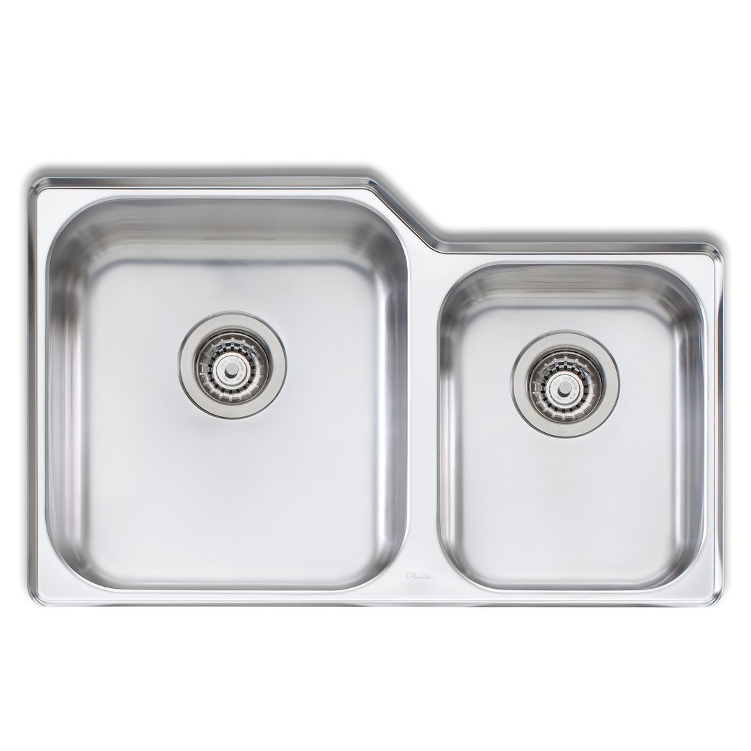 Oliveri Nu-Petite 1 & 3/4 Left Hand Bowl Undermount Sink NP61U
