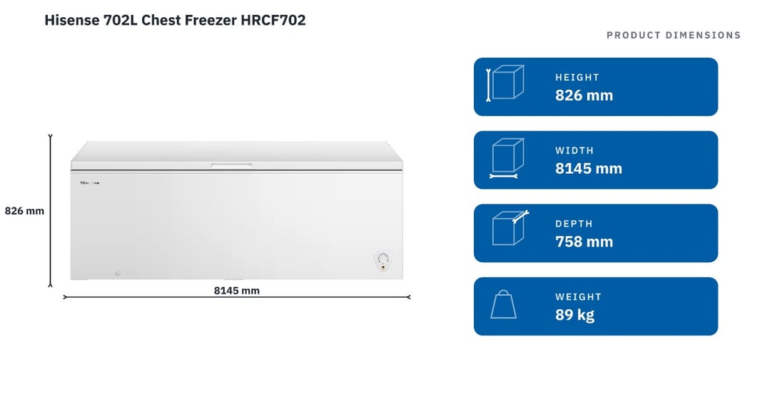Hisense 702L Chest Freezer HRCF702