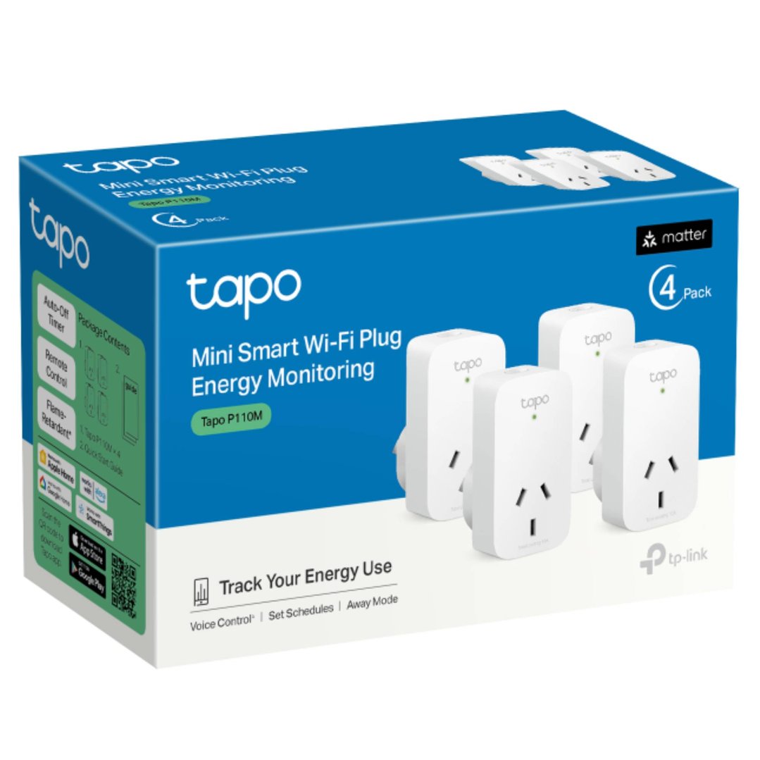 tp-link Tapo P110M Smart Plug 4-Pack TAPO-P110M-4-PACK