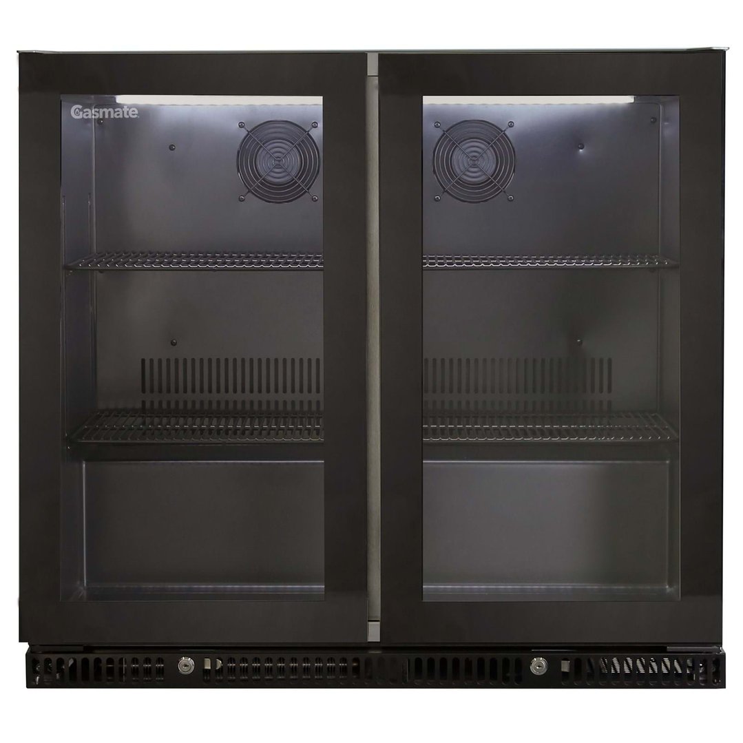 Gasmate 2 Door Premium Bar Fridge 187L - Black Interior BFR2088-101