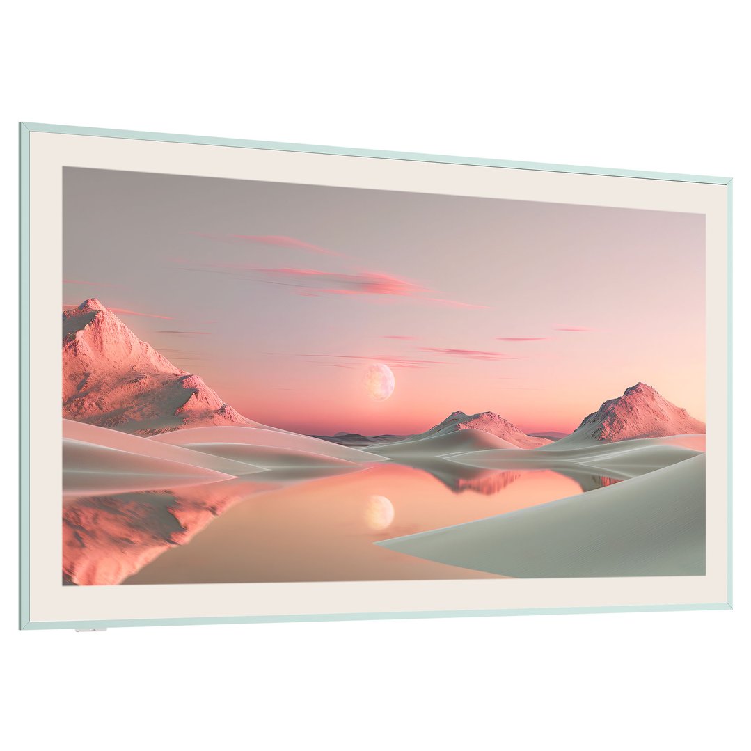 A tvWallMounts with a desert landscape image on its screen
