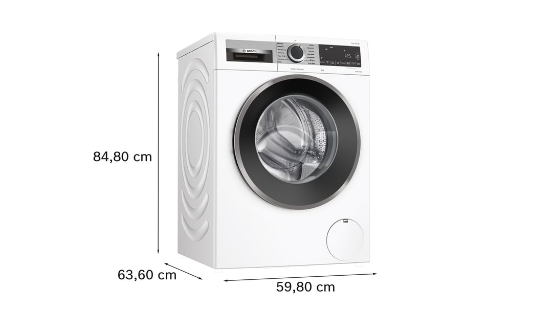 Bosch 9kg Series 8 Front Loader Washing Machine White WGG24403AU
