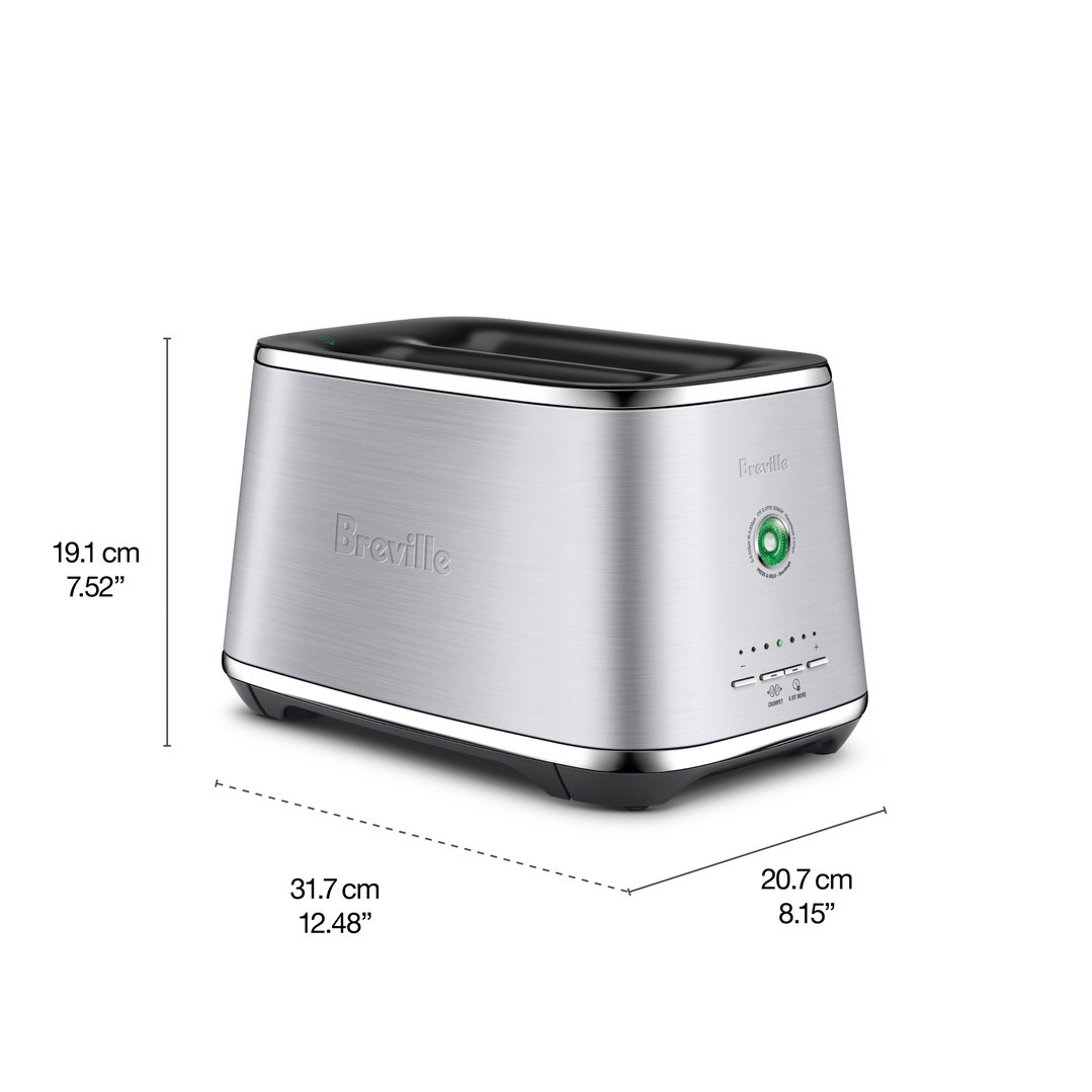 Breville the Eye Q 850 Auto 2 Slice Toaster - Brushed Stainless BTA850BSS
