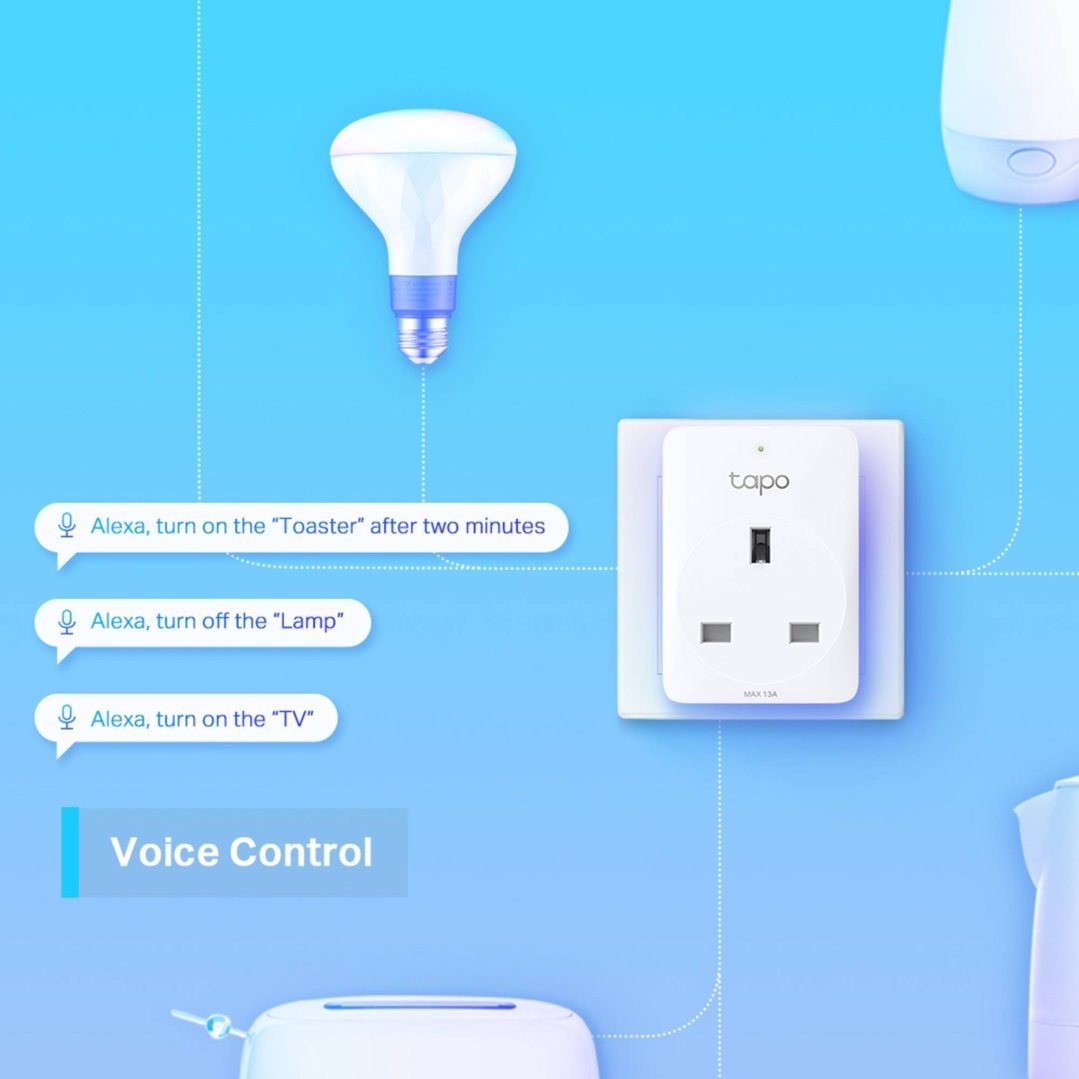 tp-link Tapo Mini Smart Wi-Fi Socket - 4 Pack P100-4