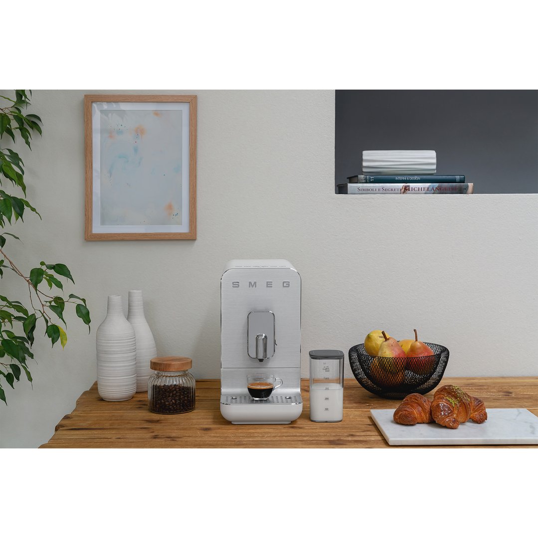 Smeg Automatic Coffee Machine with Steam System - White Matte BCC13WHMAU