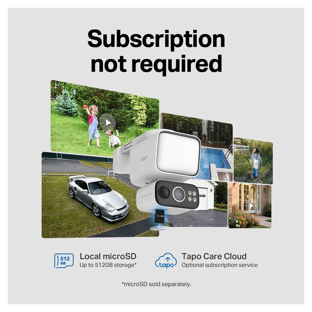 tp-link Tapo 2K Solar-Powered Floodlight Pan/Tilt Security Camera Kit TAPO-C615F-KIT
