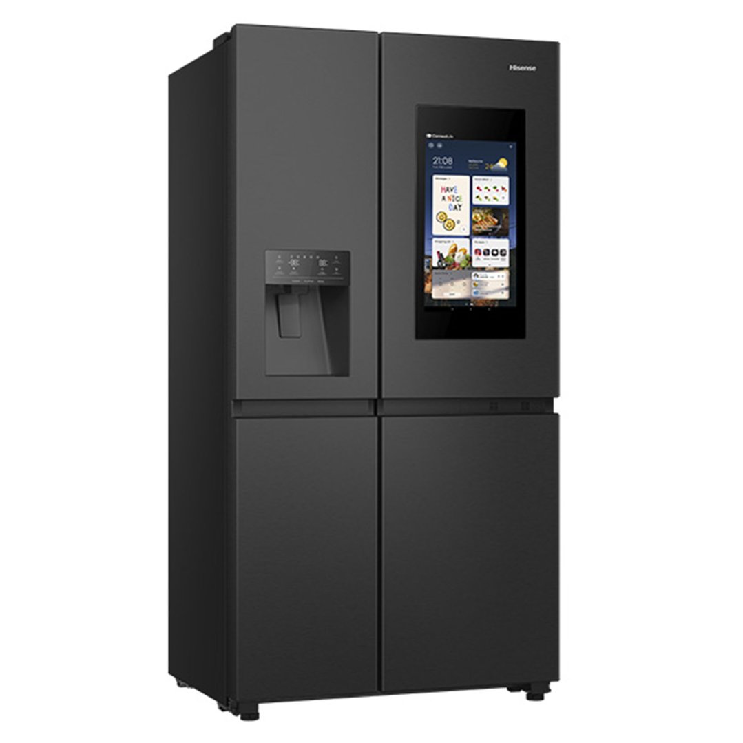 Hisense 614L PureFlat Eclipse Side-by-Side Black Fridge HRSBS613BWX