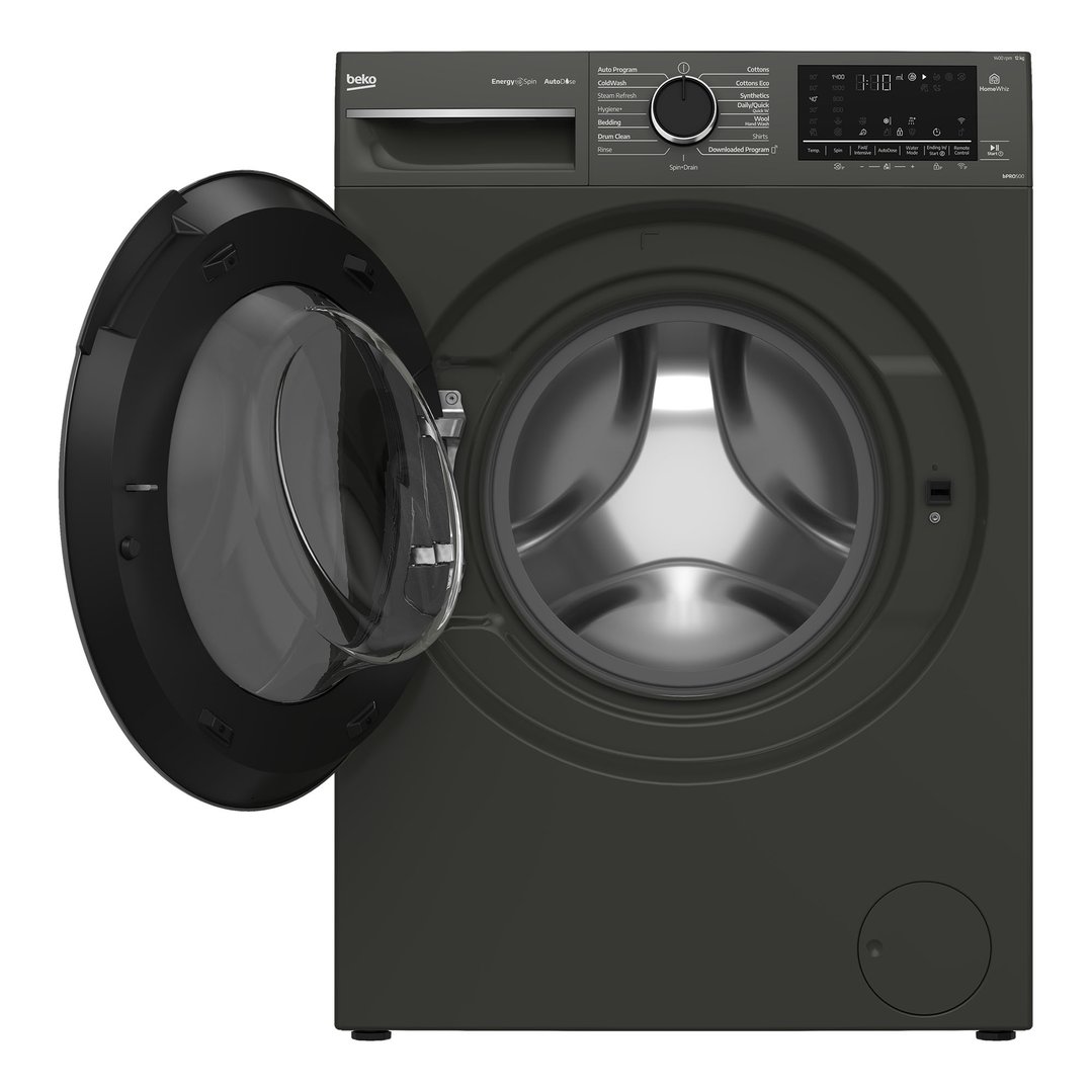 Beko 12kg Autodose Front Load Washing Machine with Steam Graphite BFLB123ADG