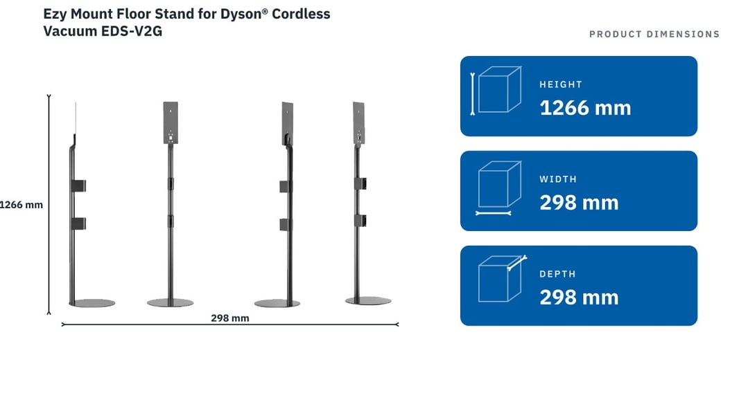 Ezy Mount Floor Stand for Dyson® Cordless Vacuum EDS-V2G