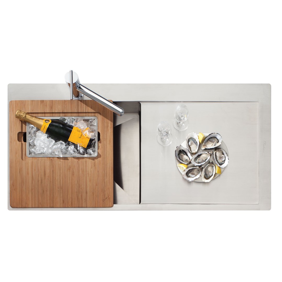 Oliveri Professional Series Single Left Hand Bowl Sink with Drainer PR1121