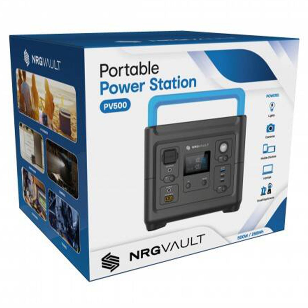 Nrgvault PV500 500W Portable Power Station PWR-PV500-PS