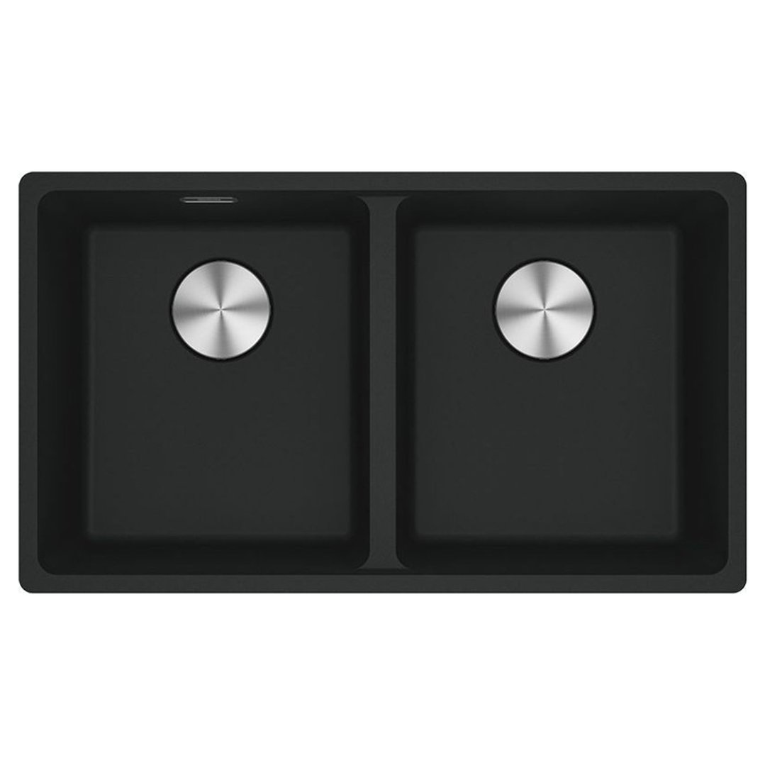 Franke Maris Double Bowl Sink 350/350mm Matte Black MRG620/35-35FPCMB