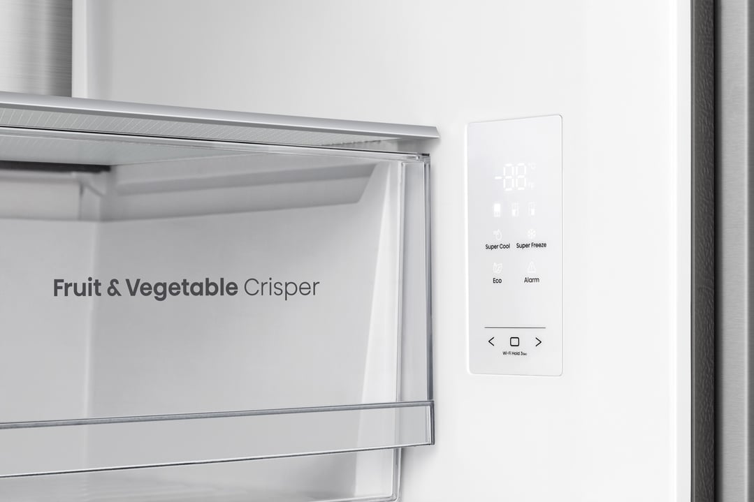 Hisense 483L French Door Fridge, White Glass HRCD483G