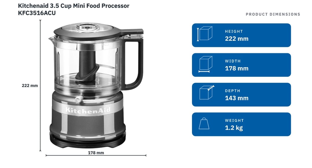 Kitchenaid 3.5 Cup Mini Food Processor KFC3516ACU