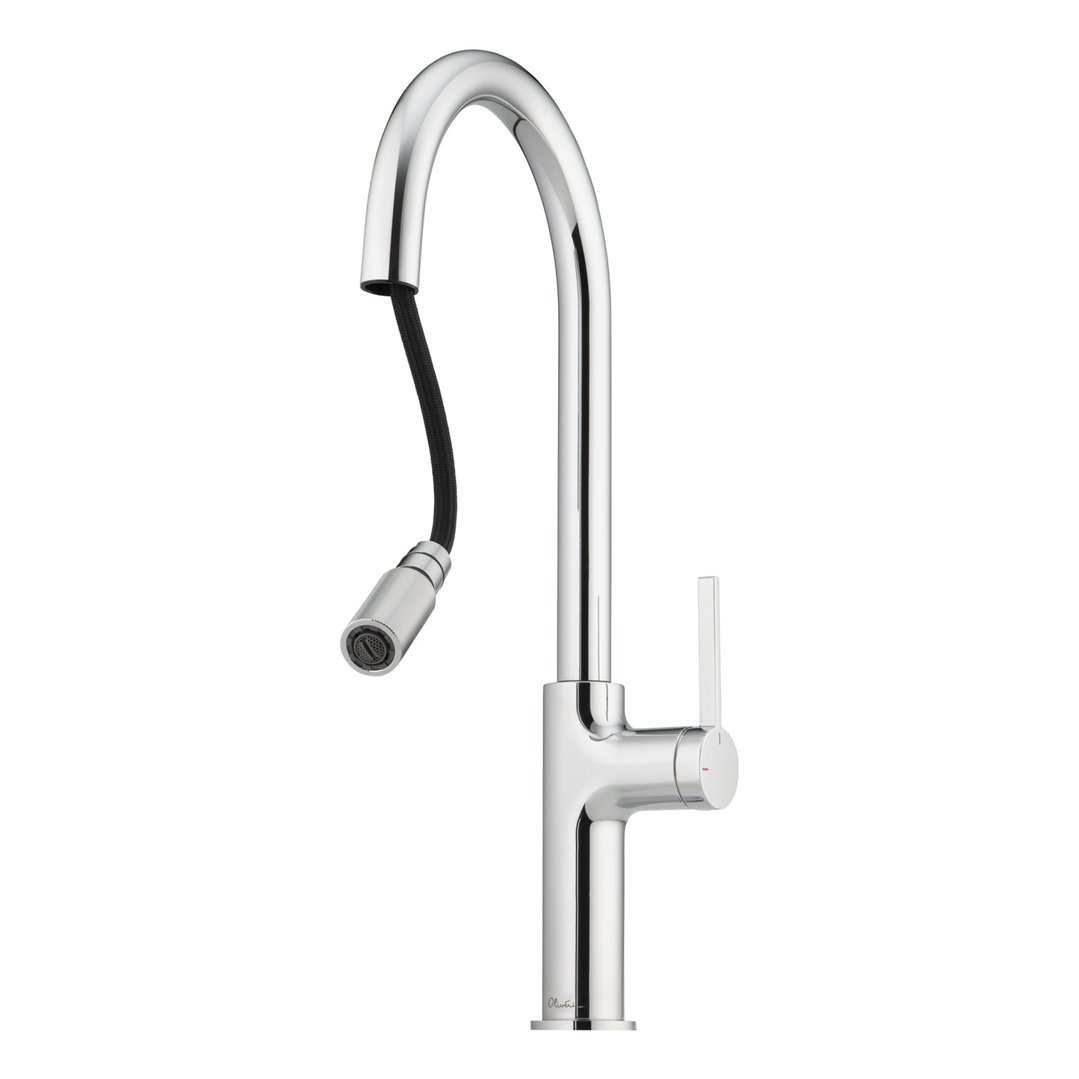 Oliveri Vilo Goose Neck Pull Out Mixer Chrome VT2400-CR