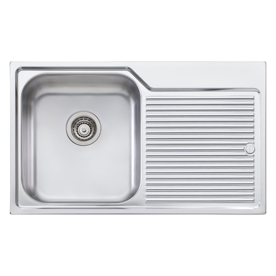 Oliveri Nu-Petite Single Left Hand Bowl Topmount Sink With Drainer NP621