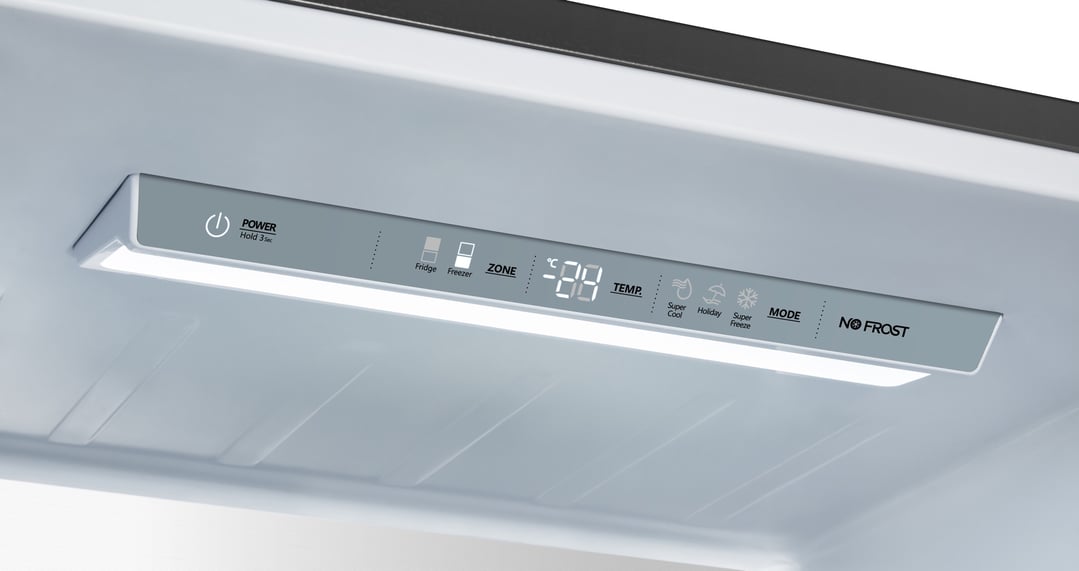 Hisense 417L Bottom Mount Refrigerator, Black Stainless Steel HRBM418B
