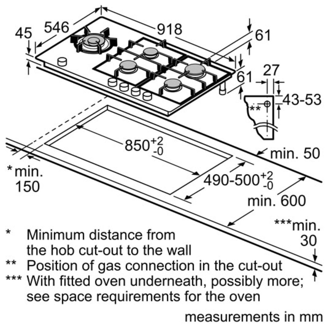 Neff N 90 Gas Cooktop 90 cm Black T29TA79N0A Buy Online with