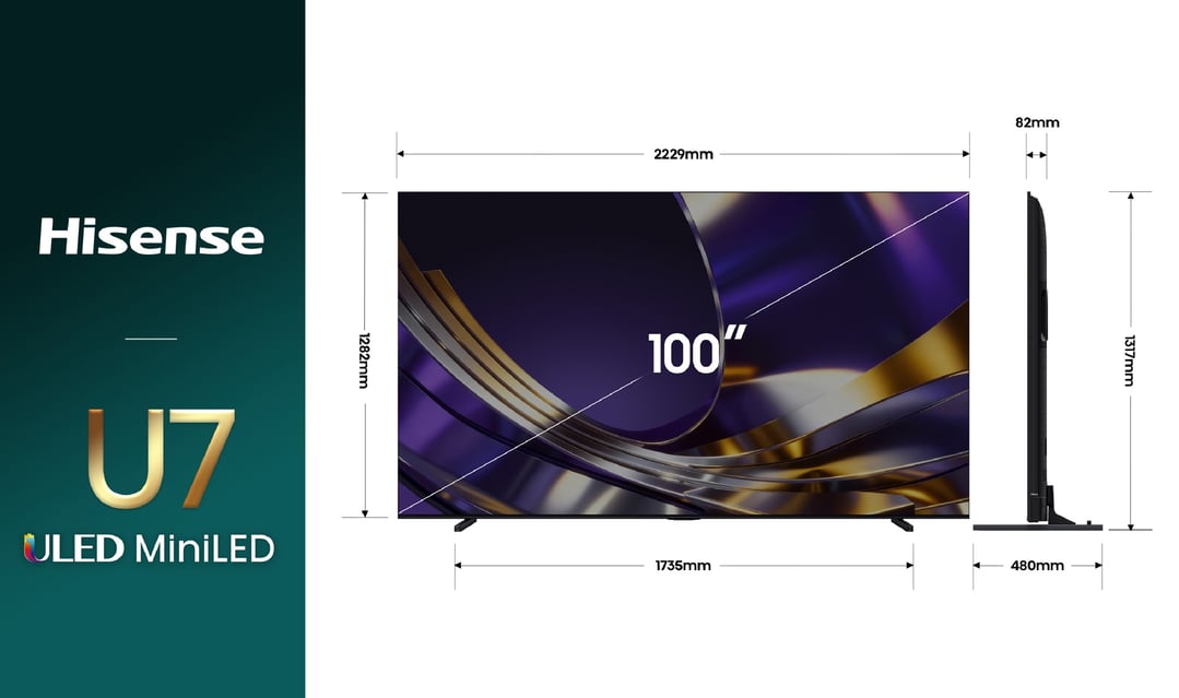 Hisense 100" ULED U7SAU Mini-LED Smart TV (2026) 100U7SAU