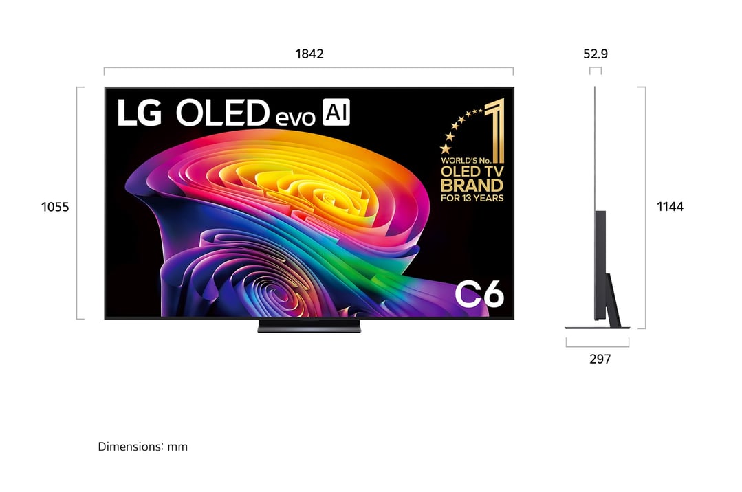 LG 83" OLEDC6 EVO AI 4K Smart TV 2026 OLED83C6PSA
