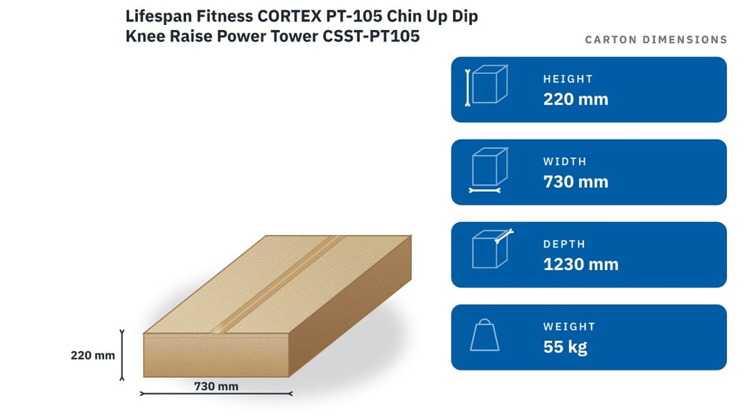 Lifespan Fitness CORTEX PT-105 Chin Up Dip Knee Raise Power Tower CSST-PT105