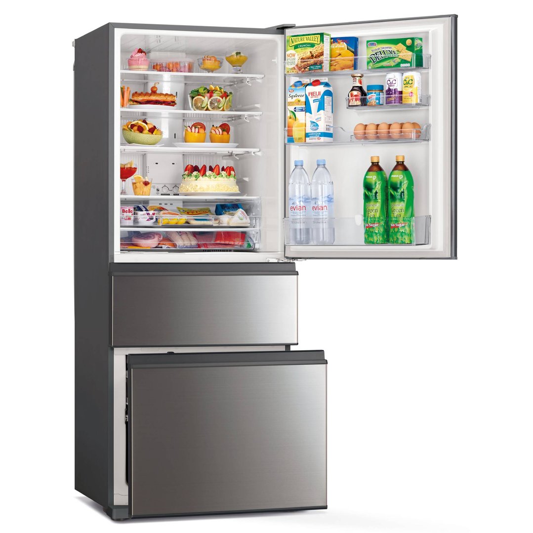 Mitsubishi Electric 450L CX Steel Series Bottom Mount Fridge - Silver MR-CX450ER-SS-A